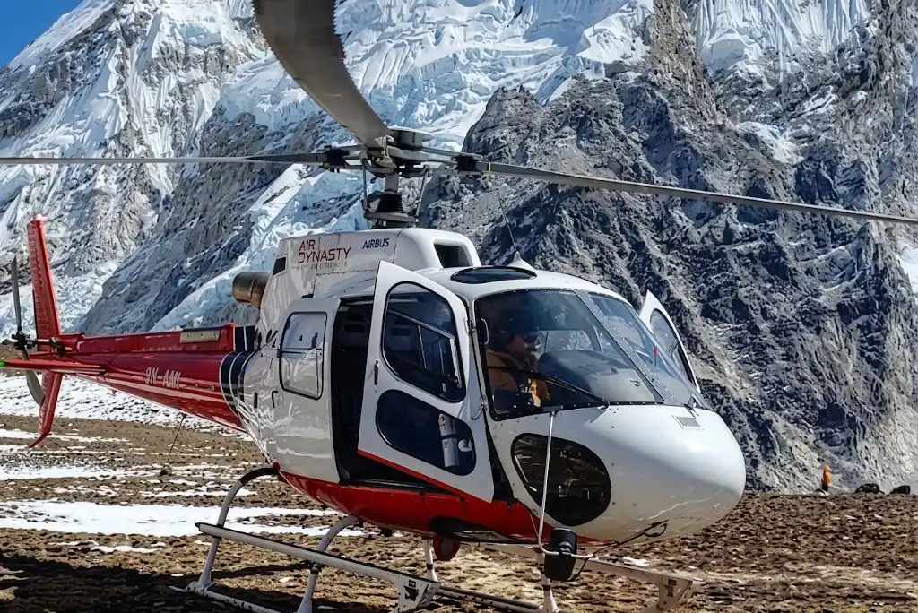 Everest panorama from a private charter