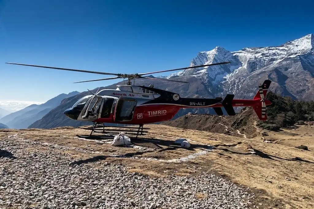 Hotel Everest View with Ama Dablam in the background